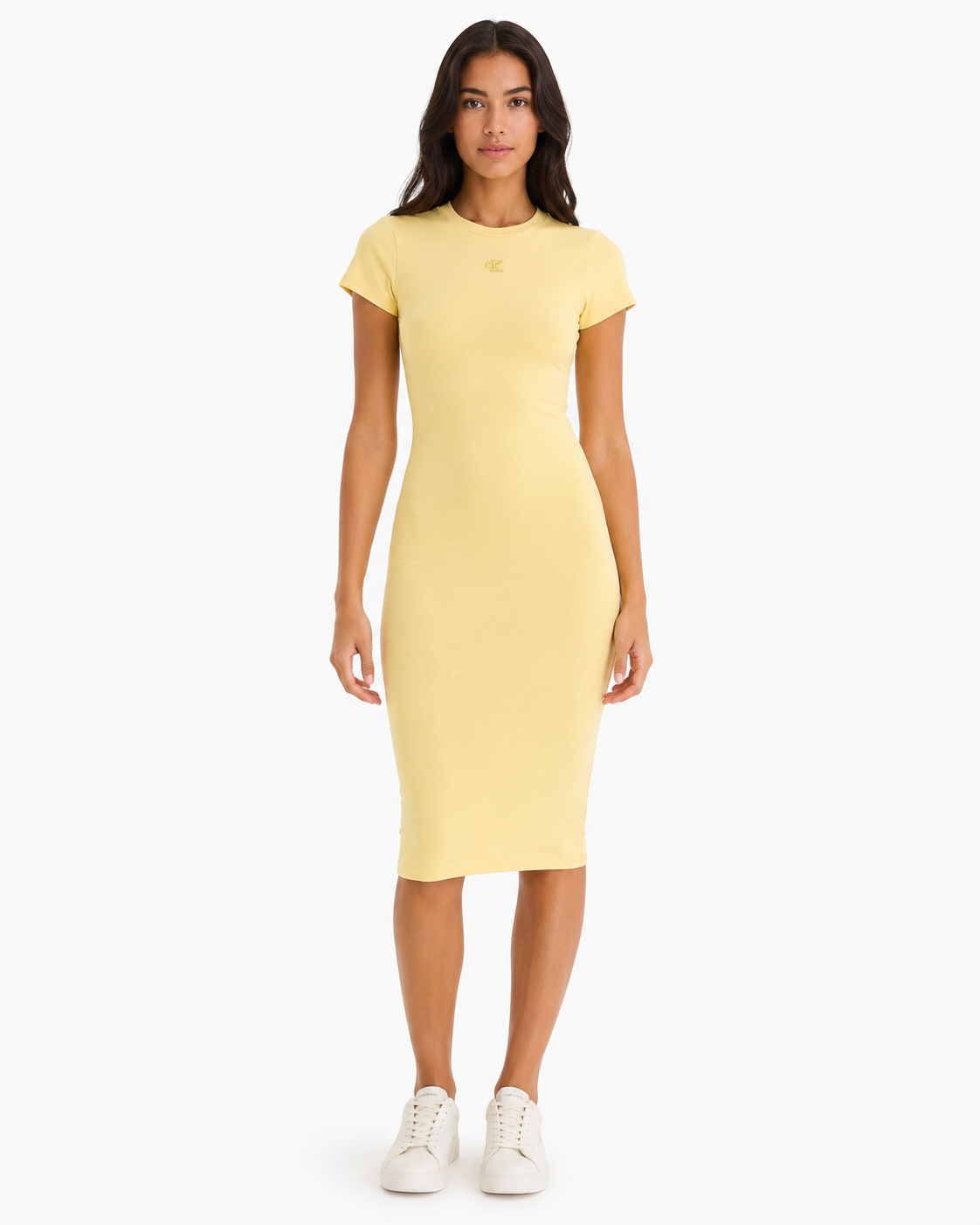 Calvin Klein Jeans Yellow Fitted T-Shirt Dress thumb 2