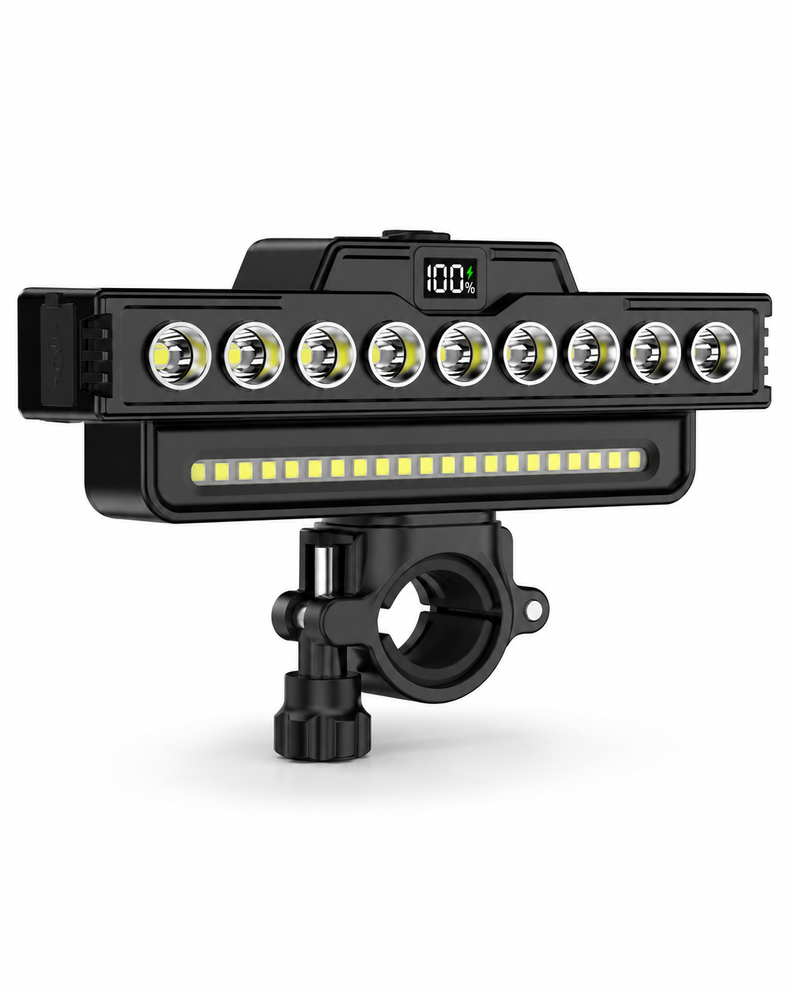USB Rechargeable MTB Bike Headlight — Waterproof LED Flashlight & Horn thumb 3