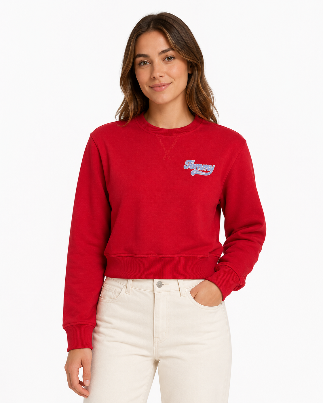 Tommy Hilfiger Girls Red Logo Sweatshirt thumb 2