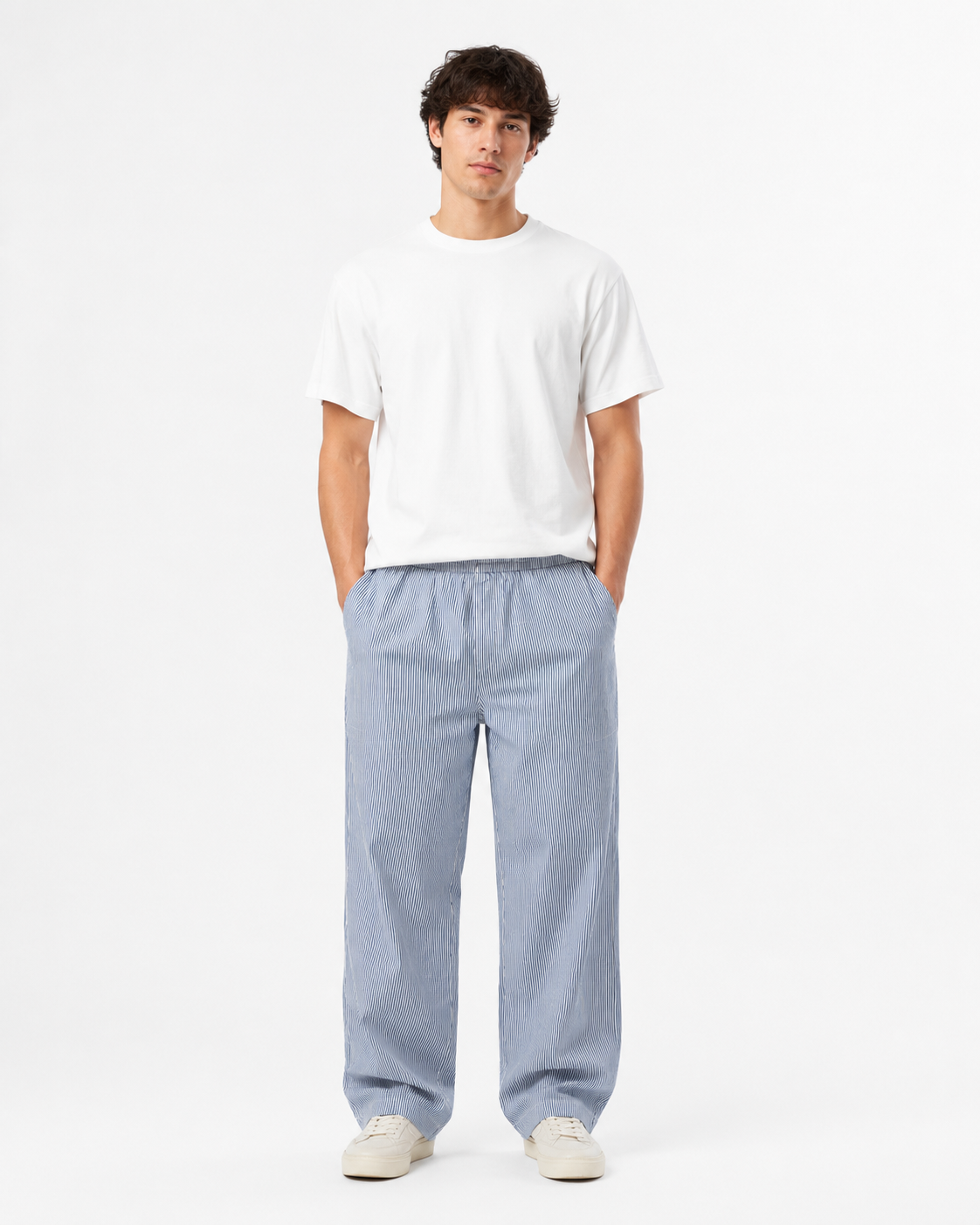 Men's Striped Cotton Pajama Pants thumb 2