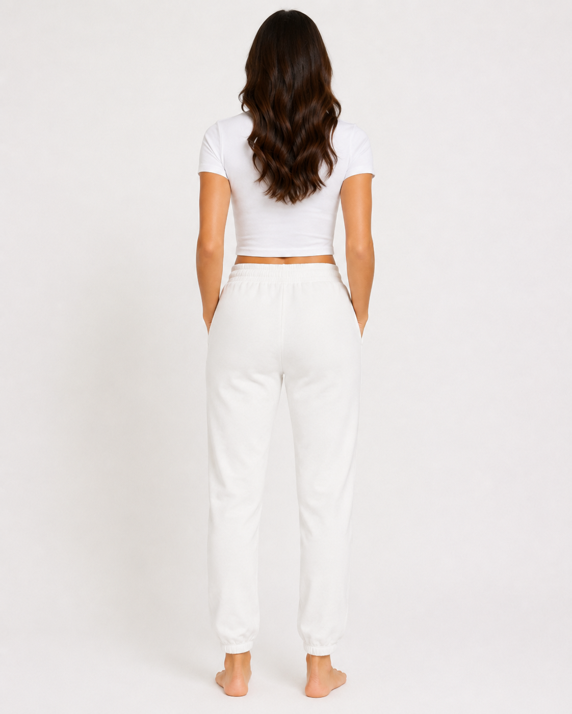 Women's White Pull-On Slim Pants thumb 3