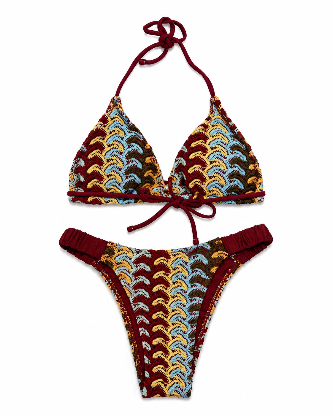 Crochet Triangle Bikini Set