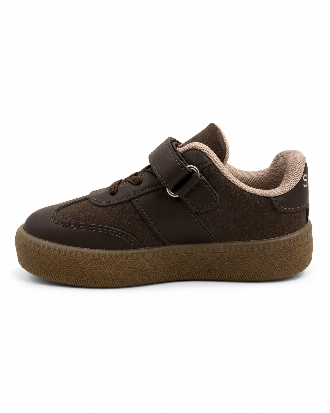 Kids Brown Sport Sneakers with Velcro Strap thumb 2