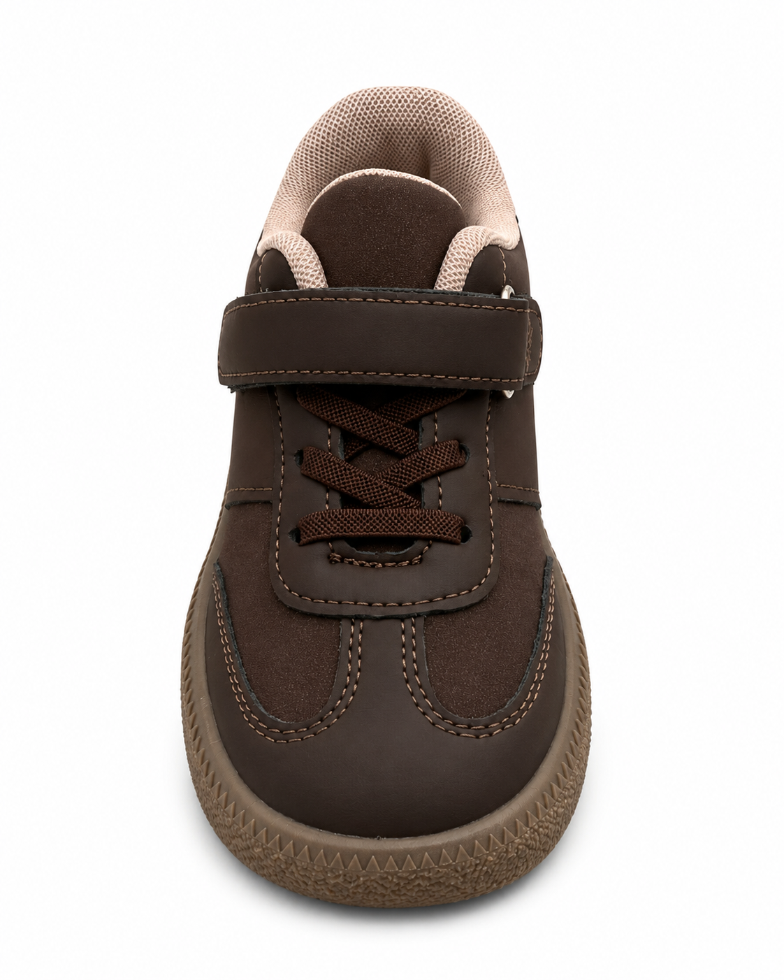 Kids Brown Sport Sneakers with Velcro Strap