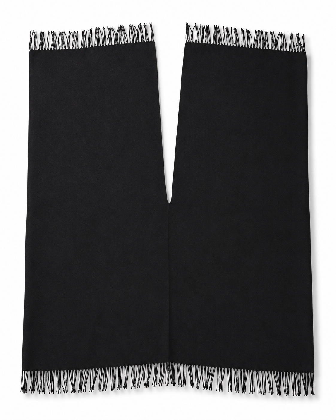 Black Fringed Shawl Scarf