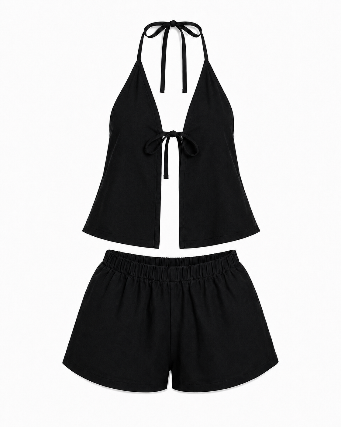 Women’s Brown Halter Top & Shorts Set thumb 2