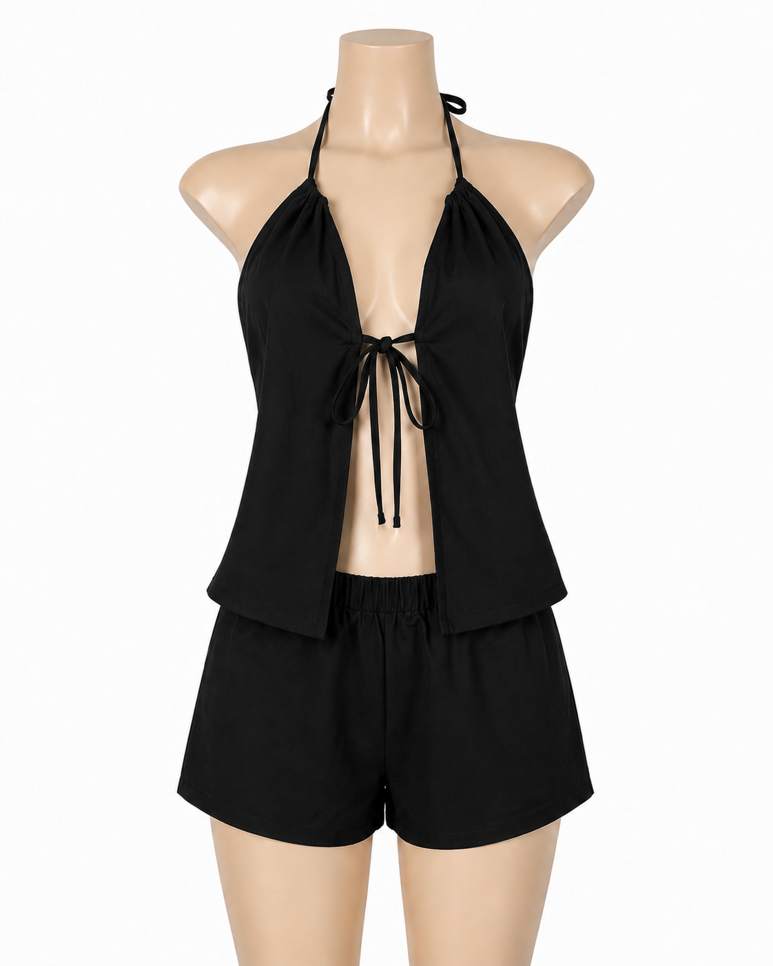 Women’s Brown Halter Top & Shorts Set thumb 4