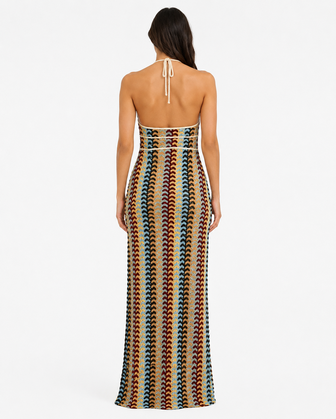 Women’s Crochet Halter Maxi Dress thumb 3