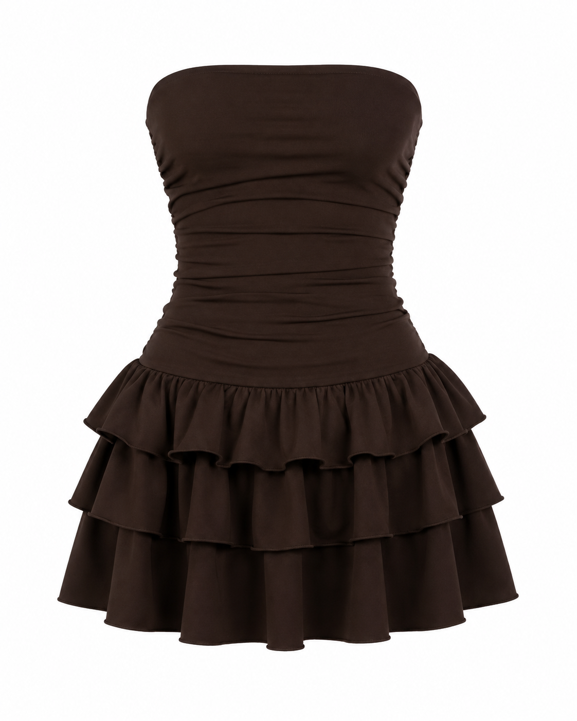 Women’s Strapless Ruffle Mini Dress