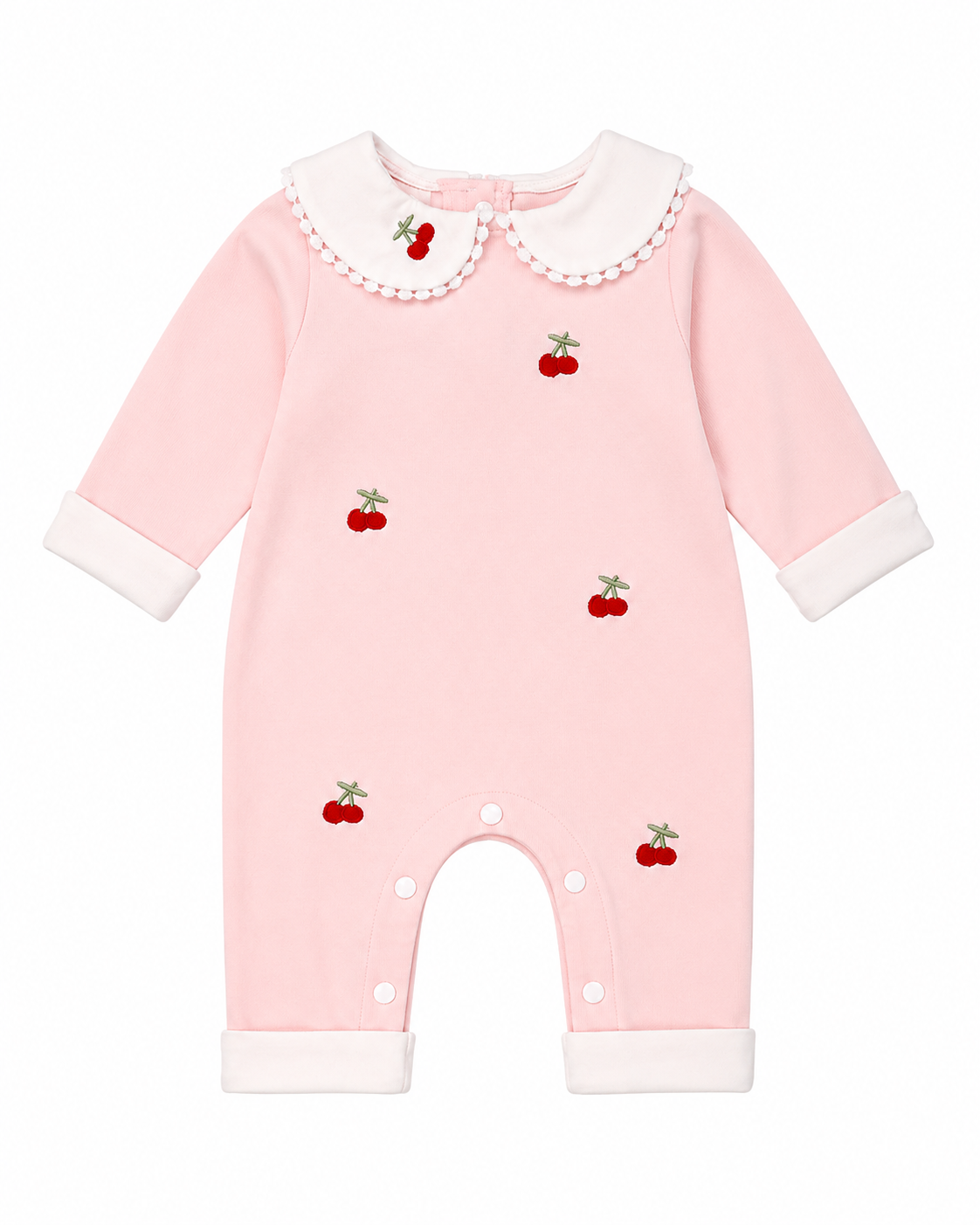 Baby Cherry Collar Romper