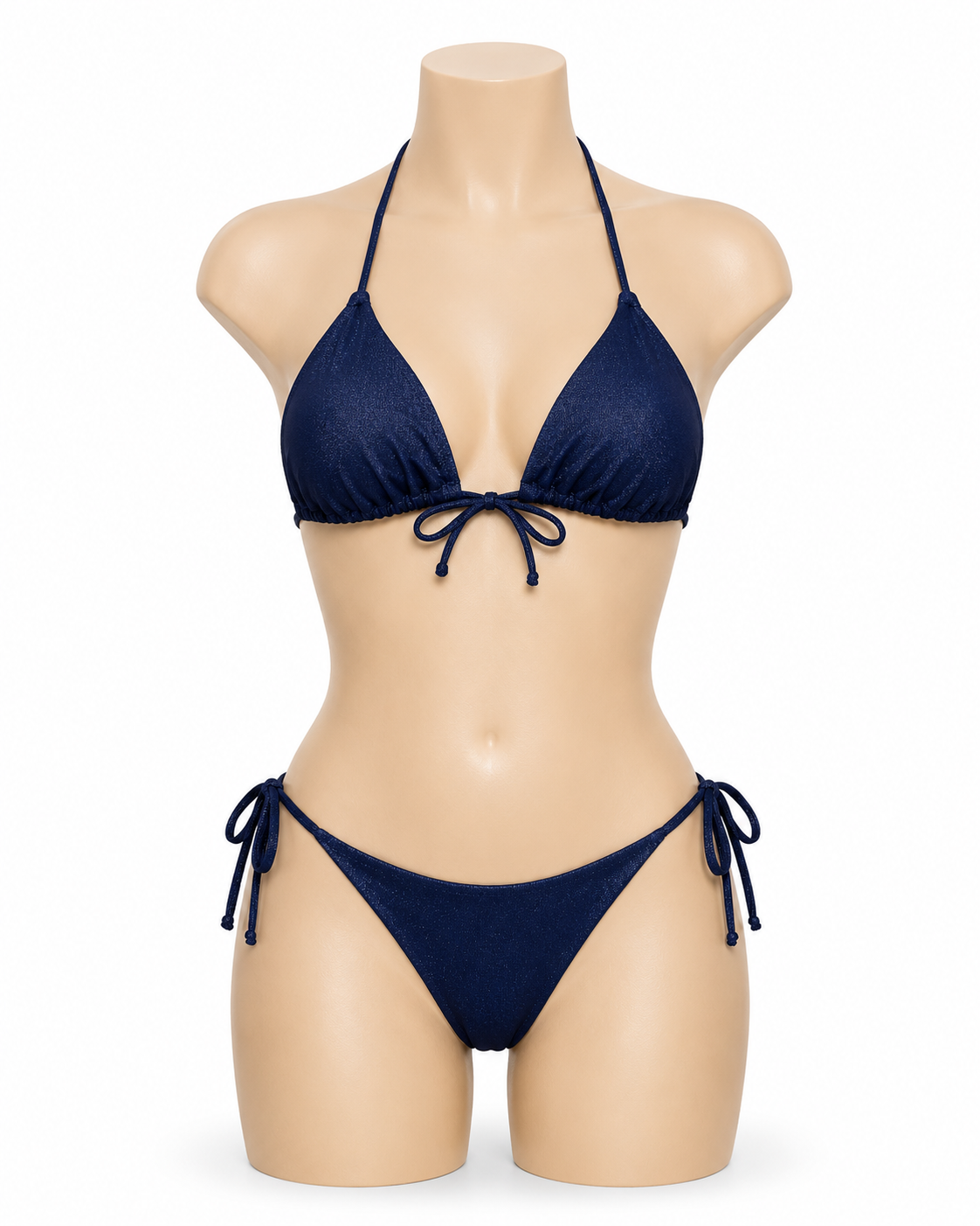 Navy Glitter Triangle Bikini Set thumb 2