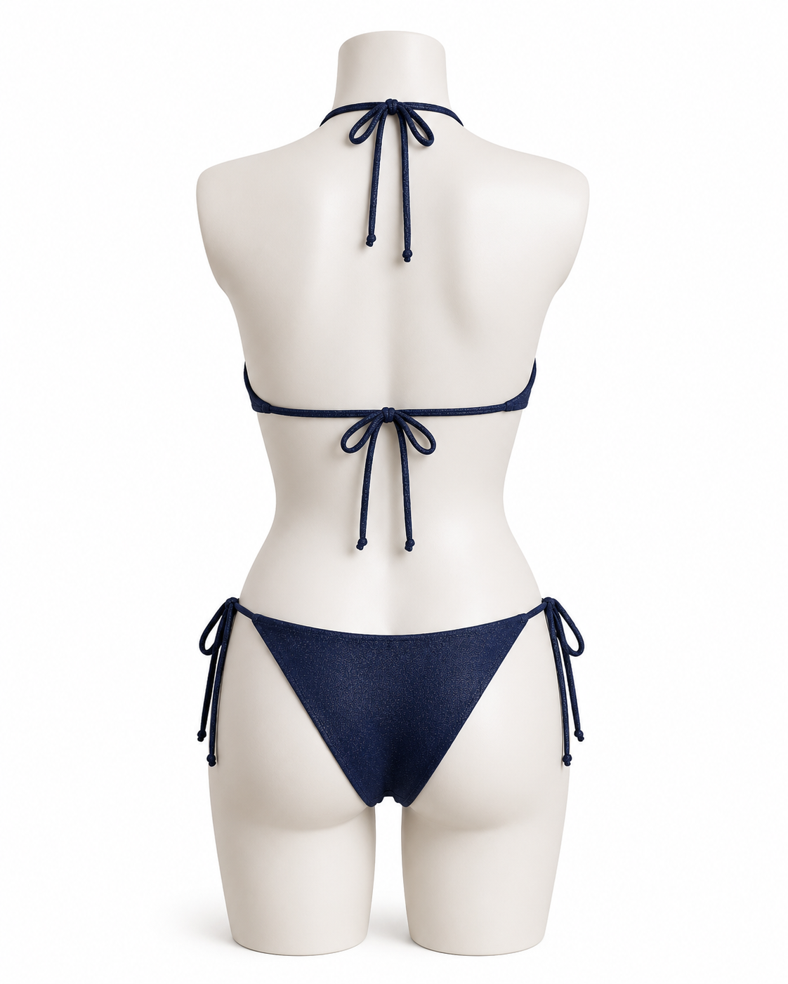 Navy Glitter Triangle Bikini Set thumb 3