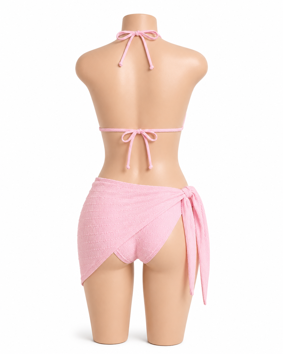 Swim 3-Piece Halter Bikini Set with Cover-Up Skirt thumb 6