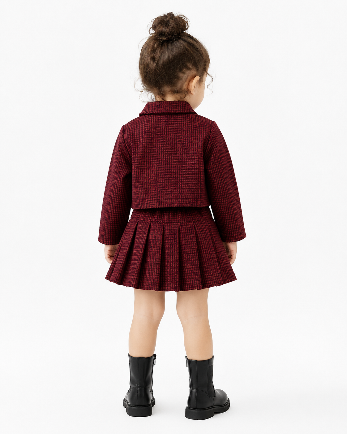 Girls 3-Piece Houndstooth Skirt Set thumb 3
