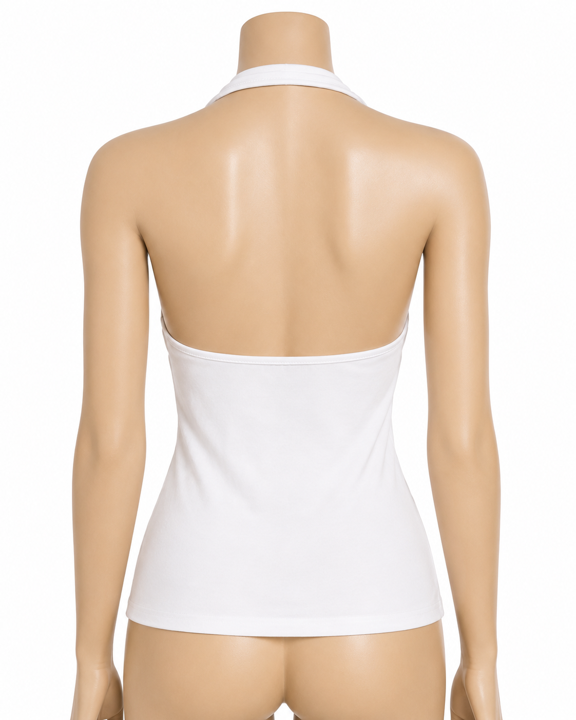 Women’s White Turtle Print Halter Tank Top thumb 3