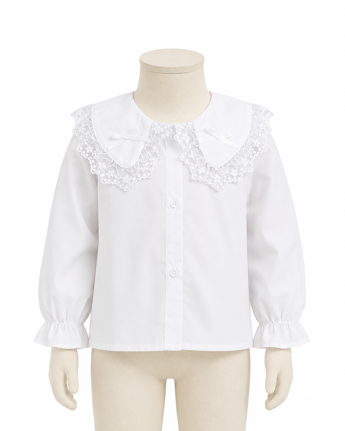 Baby Girls White Lace Collar Blouse thumb 2