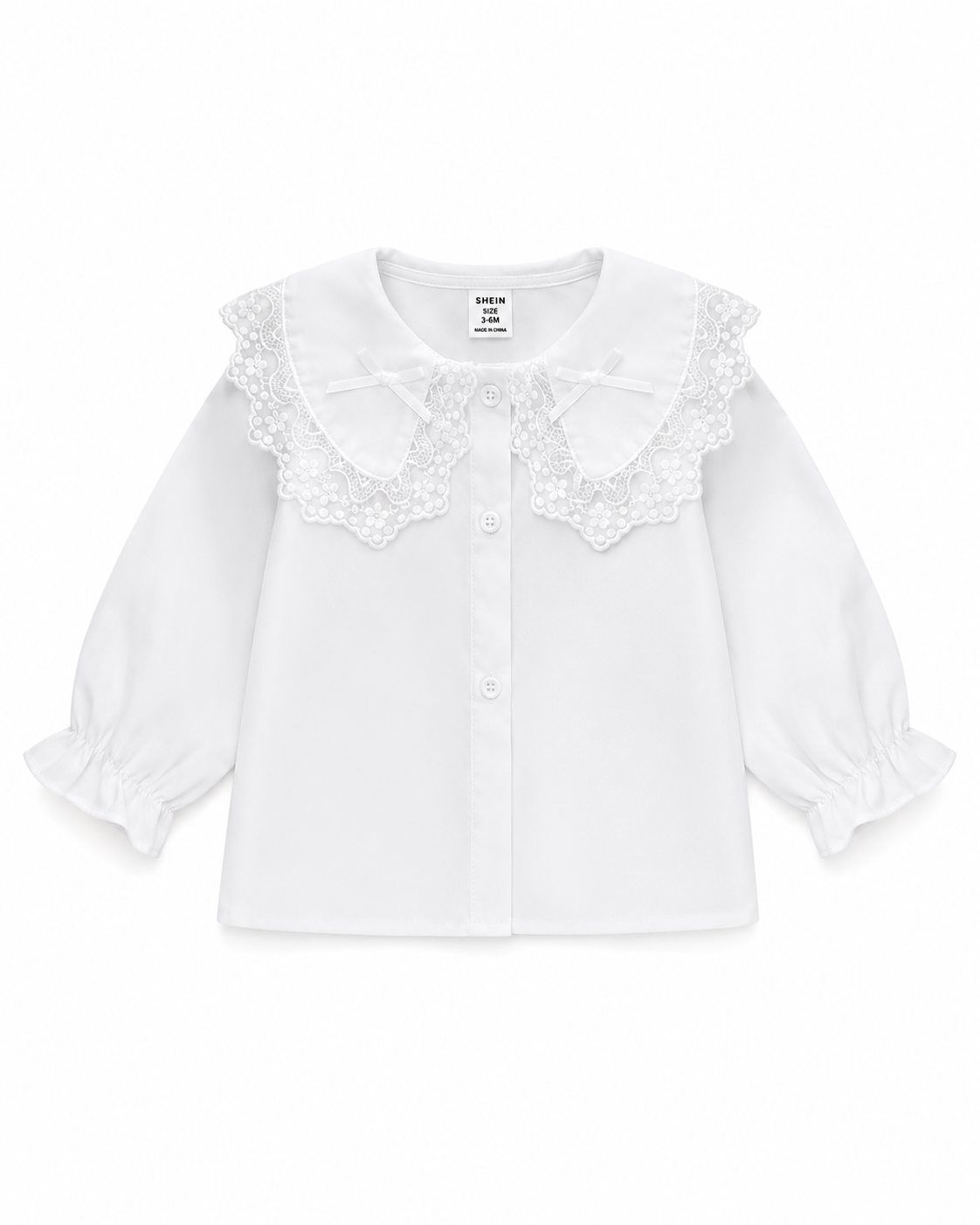 Baby Girls White Lace Collar Blouse