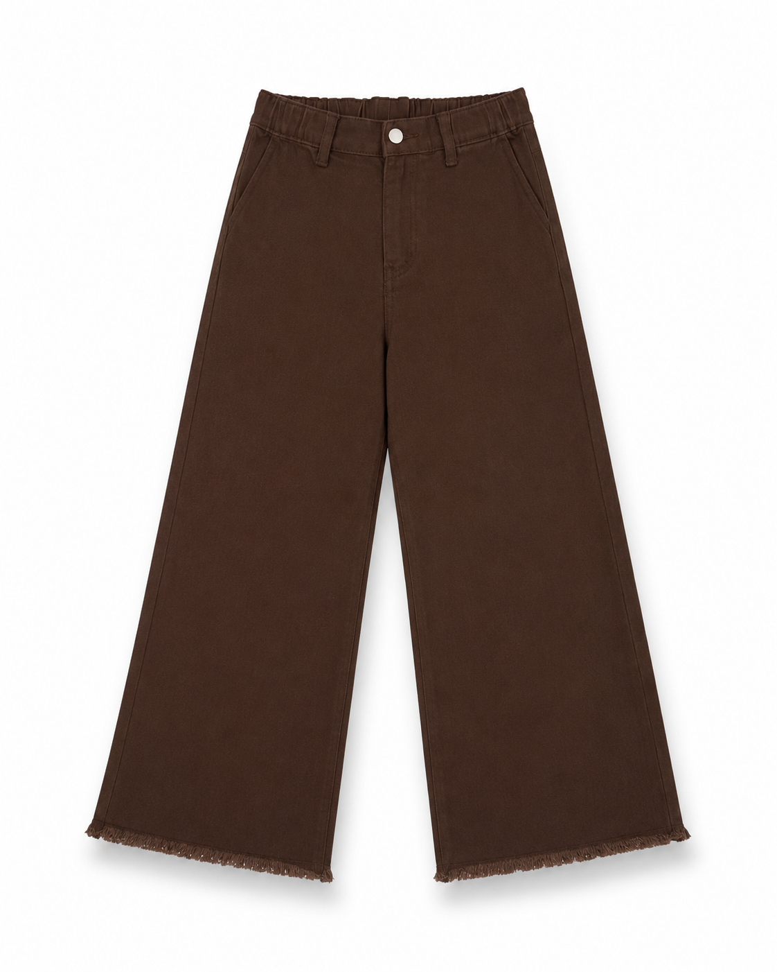 Product Name: Girls Brown Wide Leg Jeans