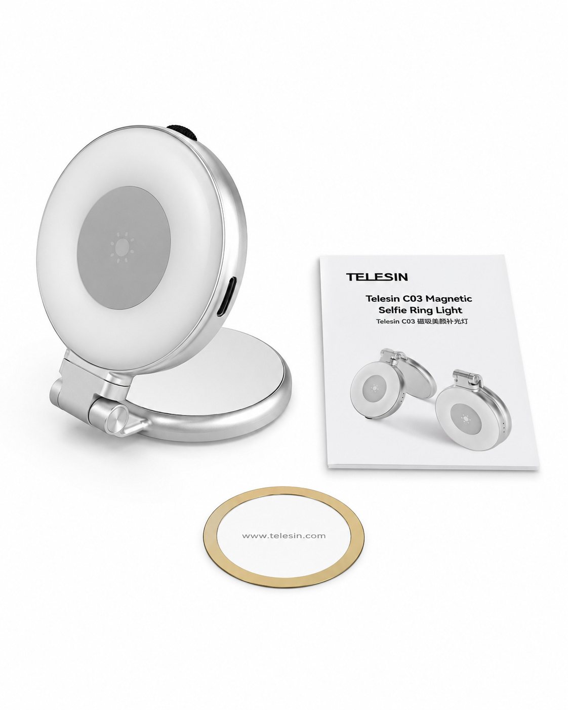 Telesin C03 Magnetic Selfie Ring Light