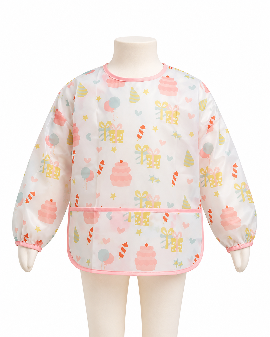 Baby Printed Long Sleeve Feeding Bib thumb 2