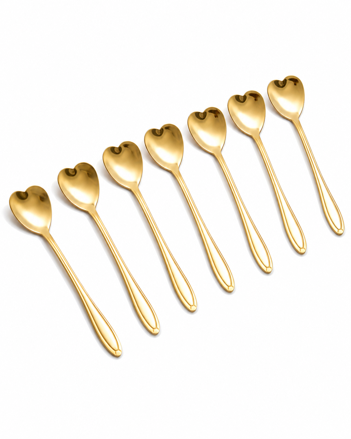 Gold Heart Shaped Mini Spoon Set thumb 2