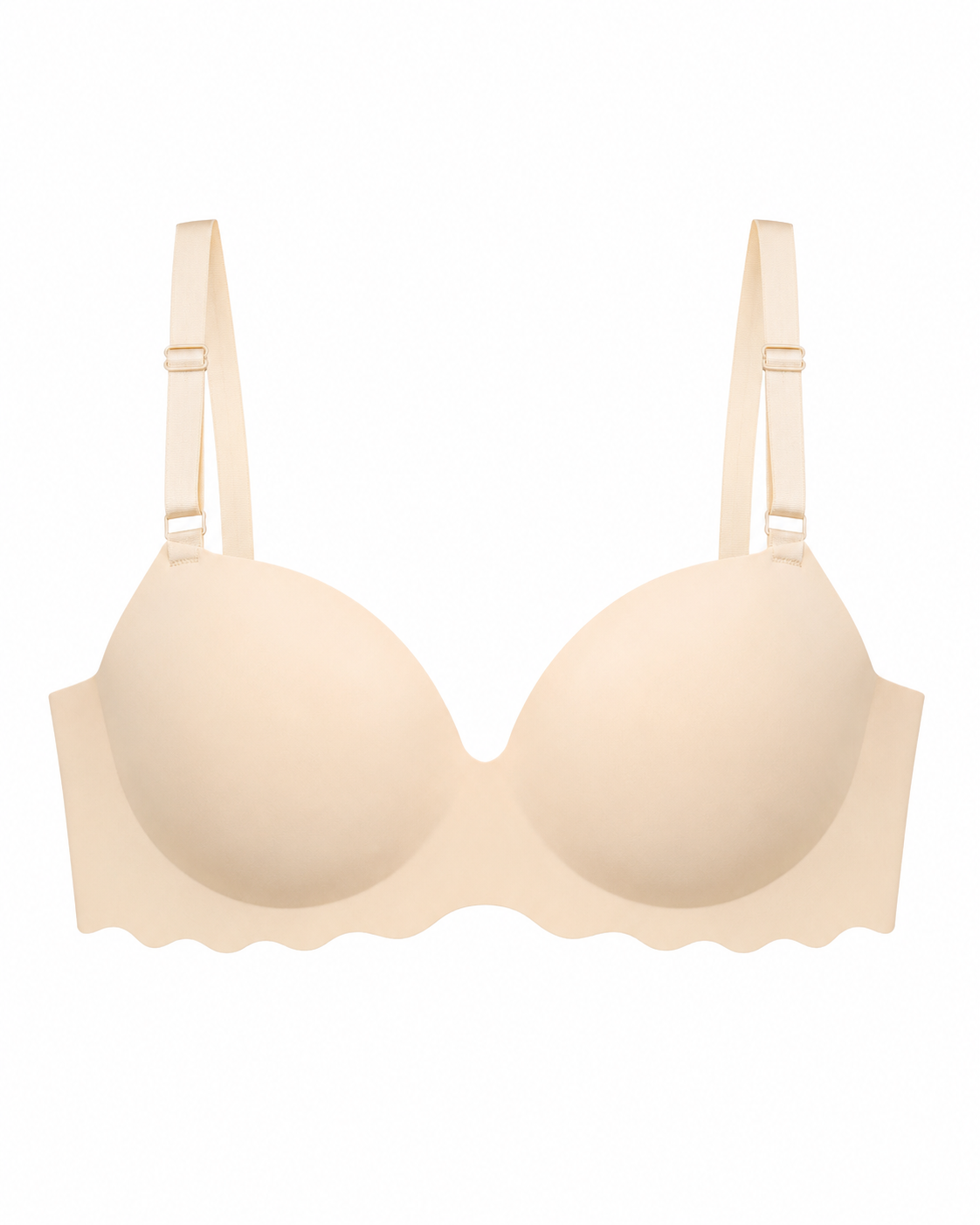 Women’s Apricot Scallop Strapless Bra