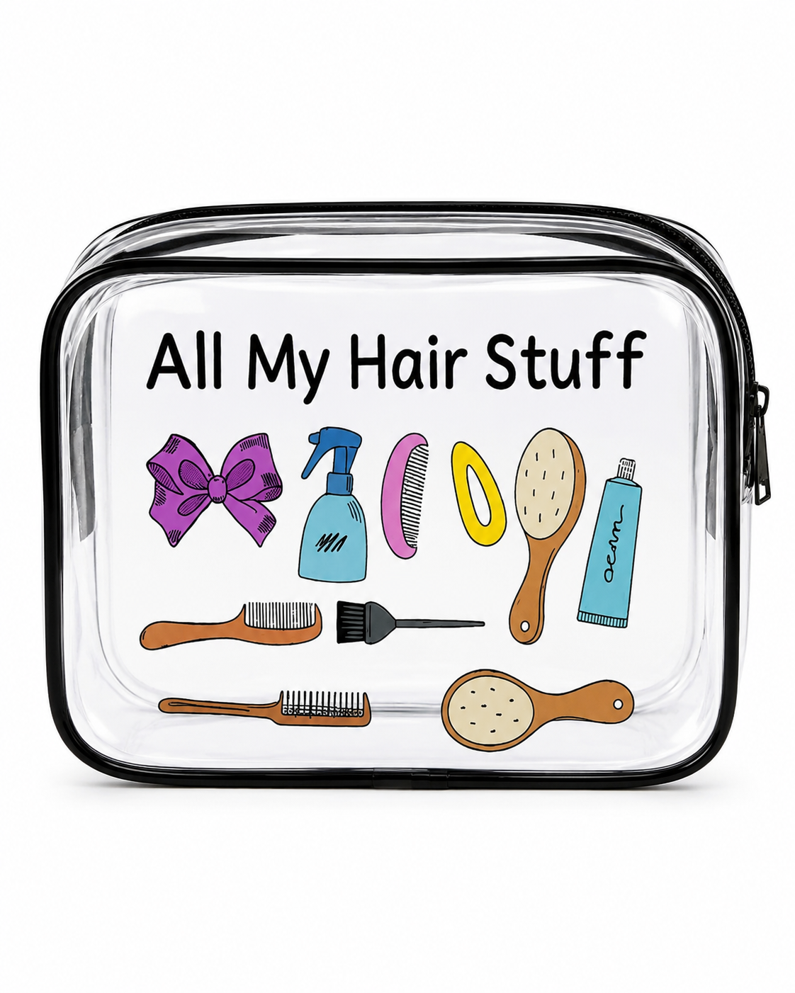 All My Hair Stuff PVC Travel Organizer Bag