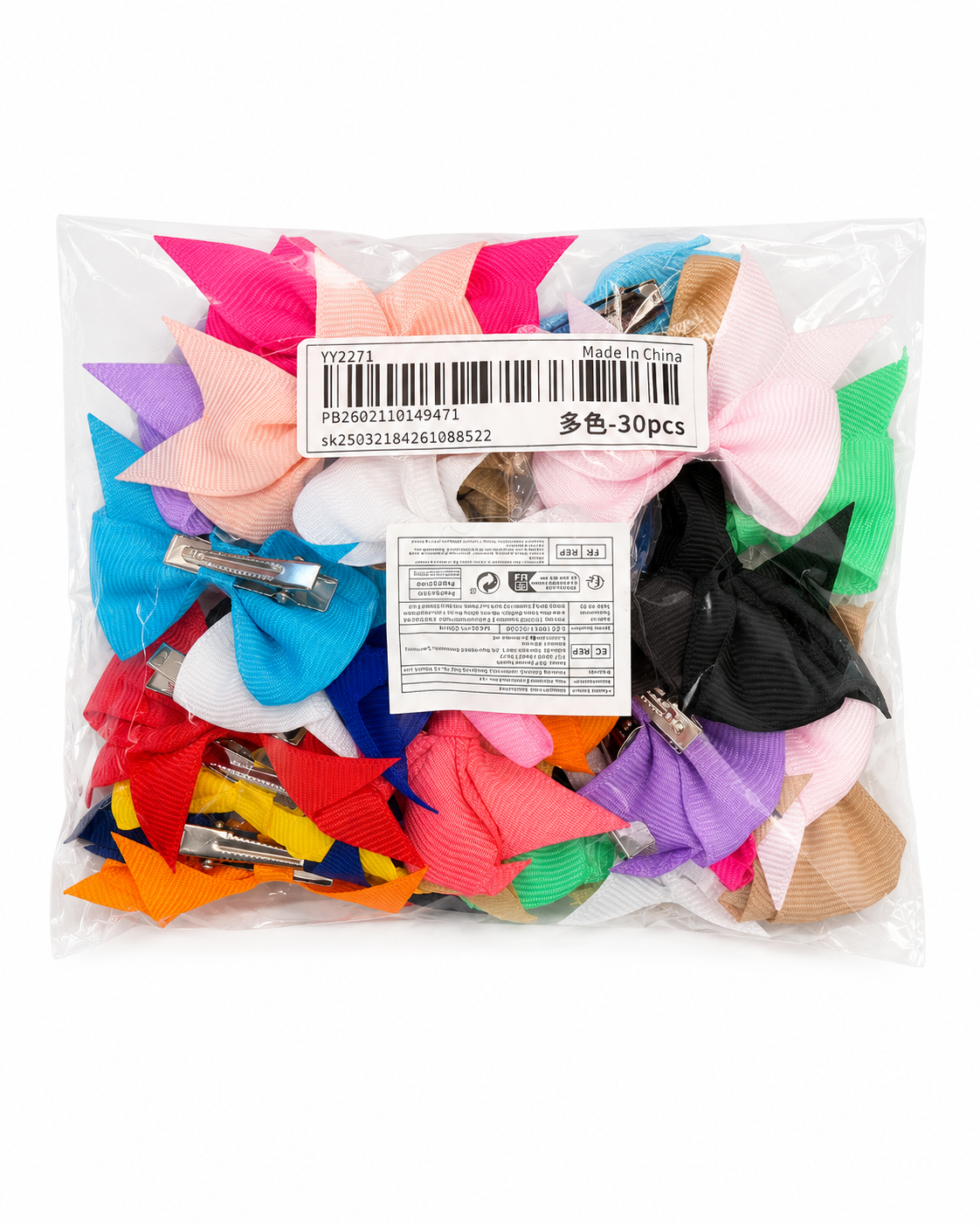 Kids Multicolor Bow Hair Clip Set thumb 2