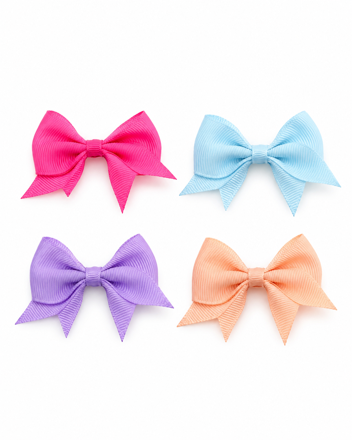 Kids Multicolor Bow Hair Clip Set