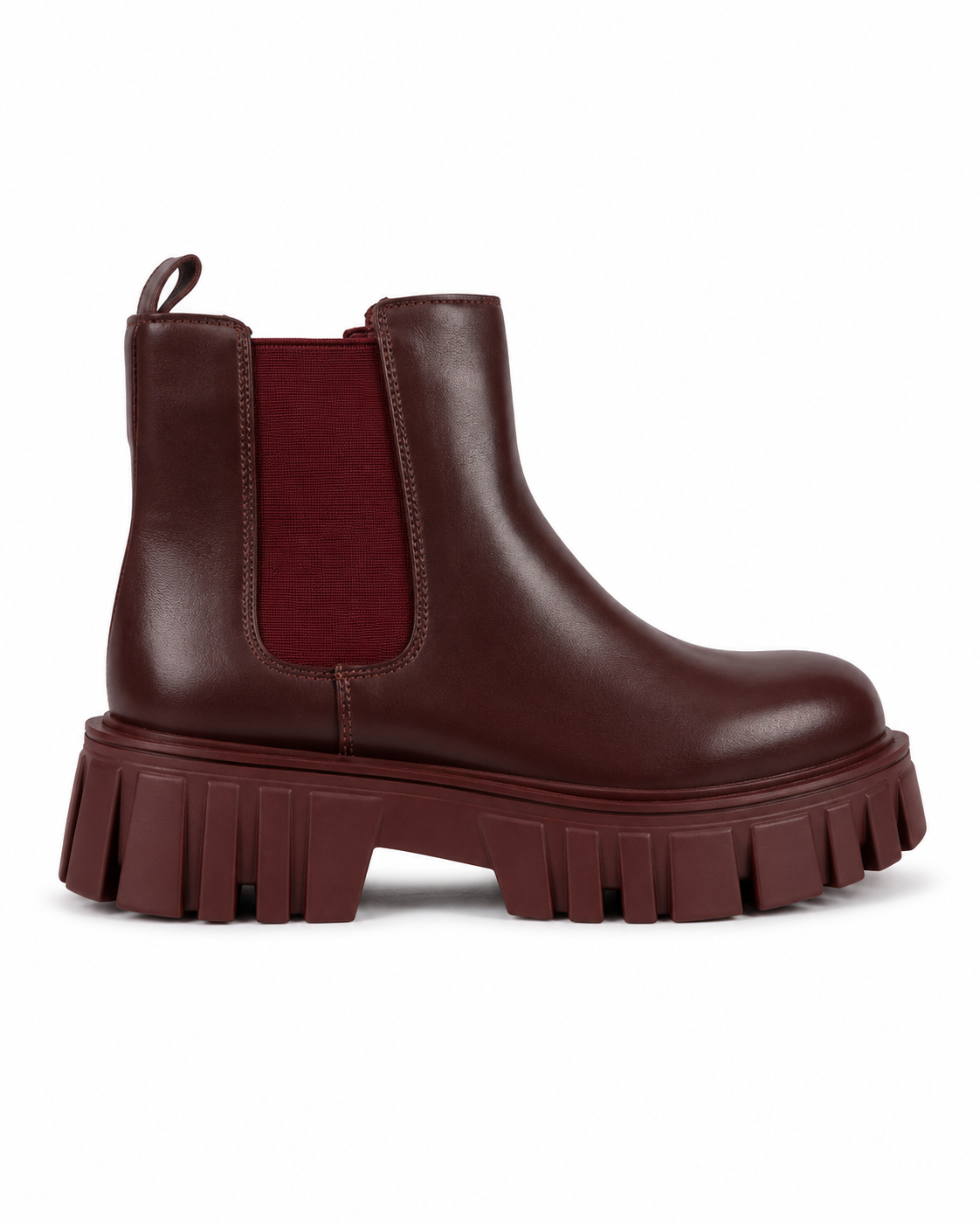 Women’s Burgundy Chunky Chelsea Boots thumb 2