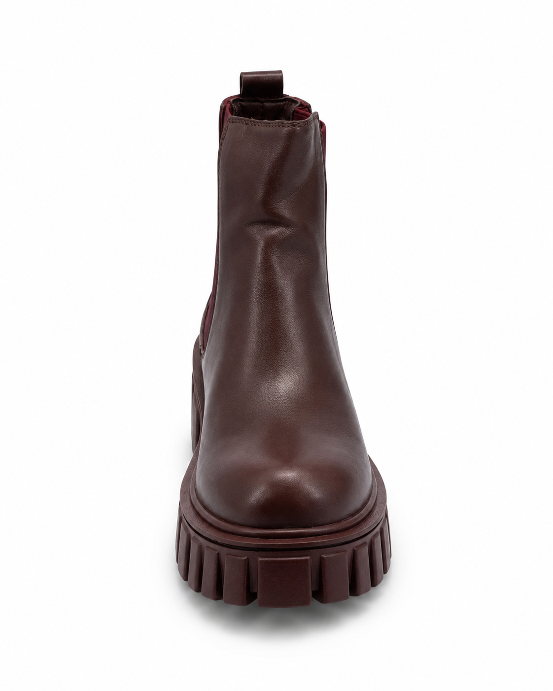 Women’s Burgundy Chunky Chelsea Boots