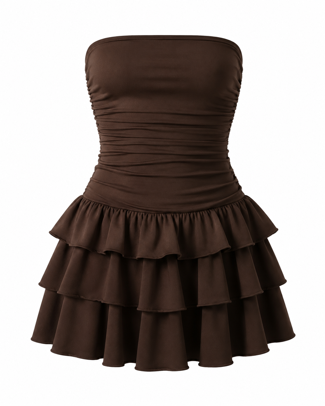Women’s Strapless Ruffle Mini Dress