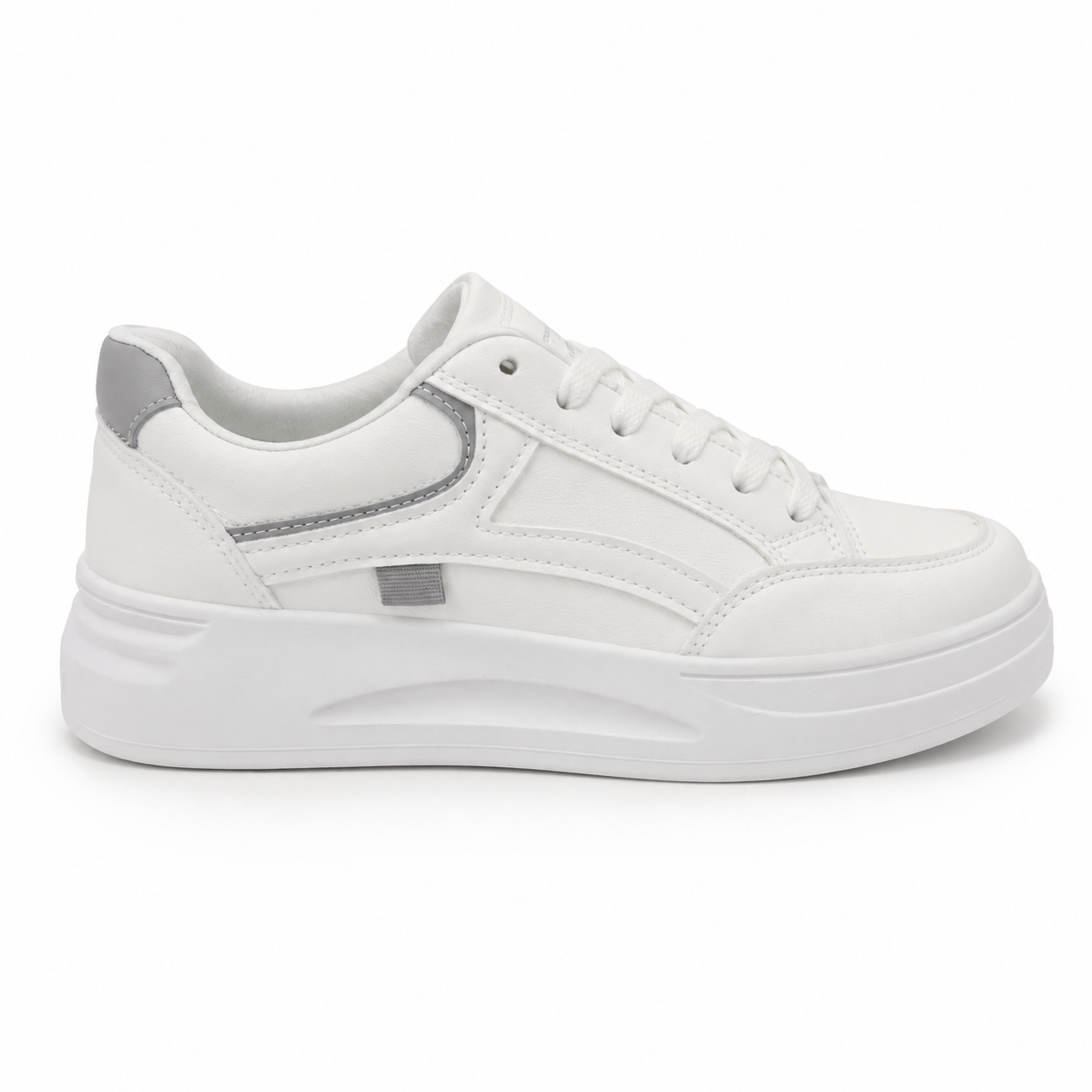 White Platform Casual Sneakers thumb 2