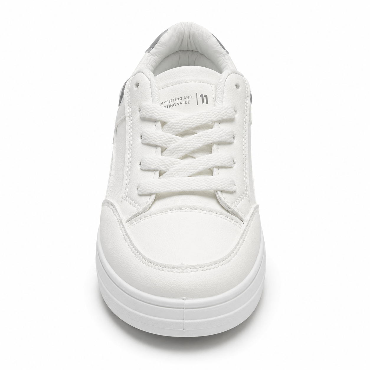 White Platform Casual Sneakers
