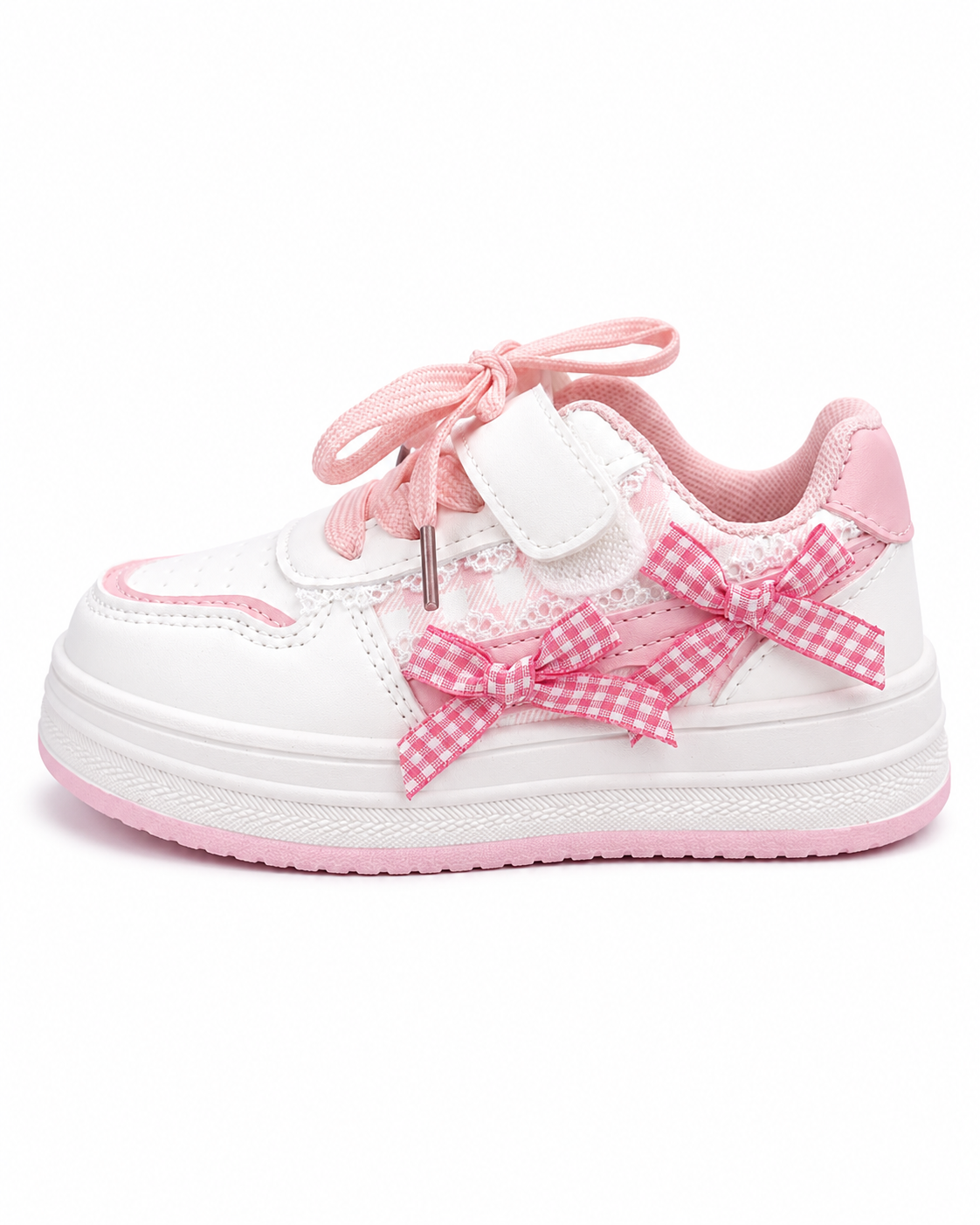 Girls Pink Bow Casual Sneakers thumb 4