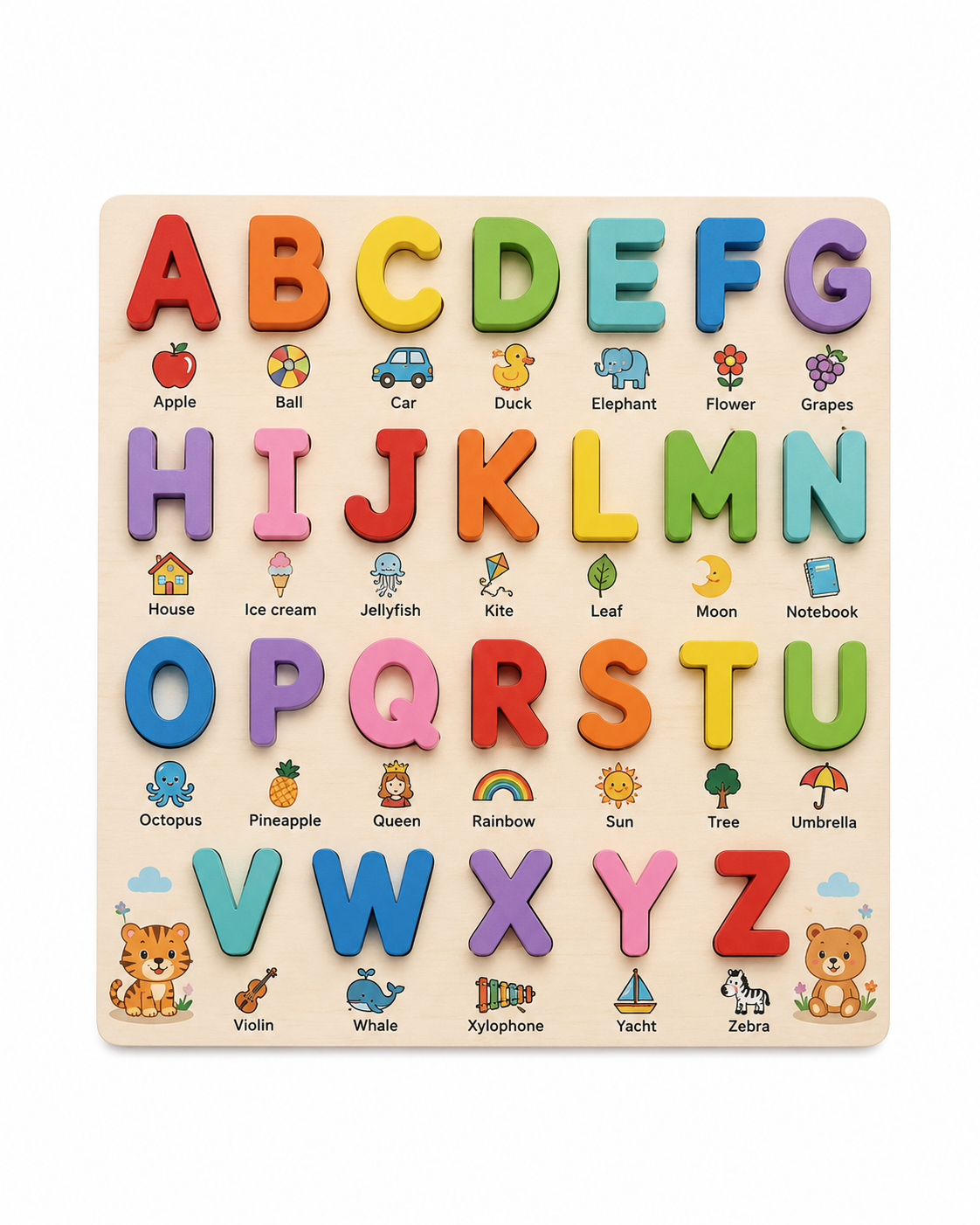 Wooden Alphabet Puzzle Board