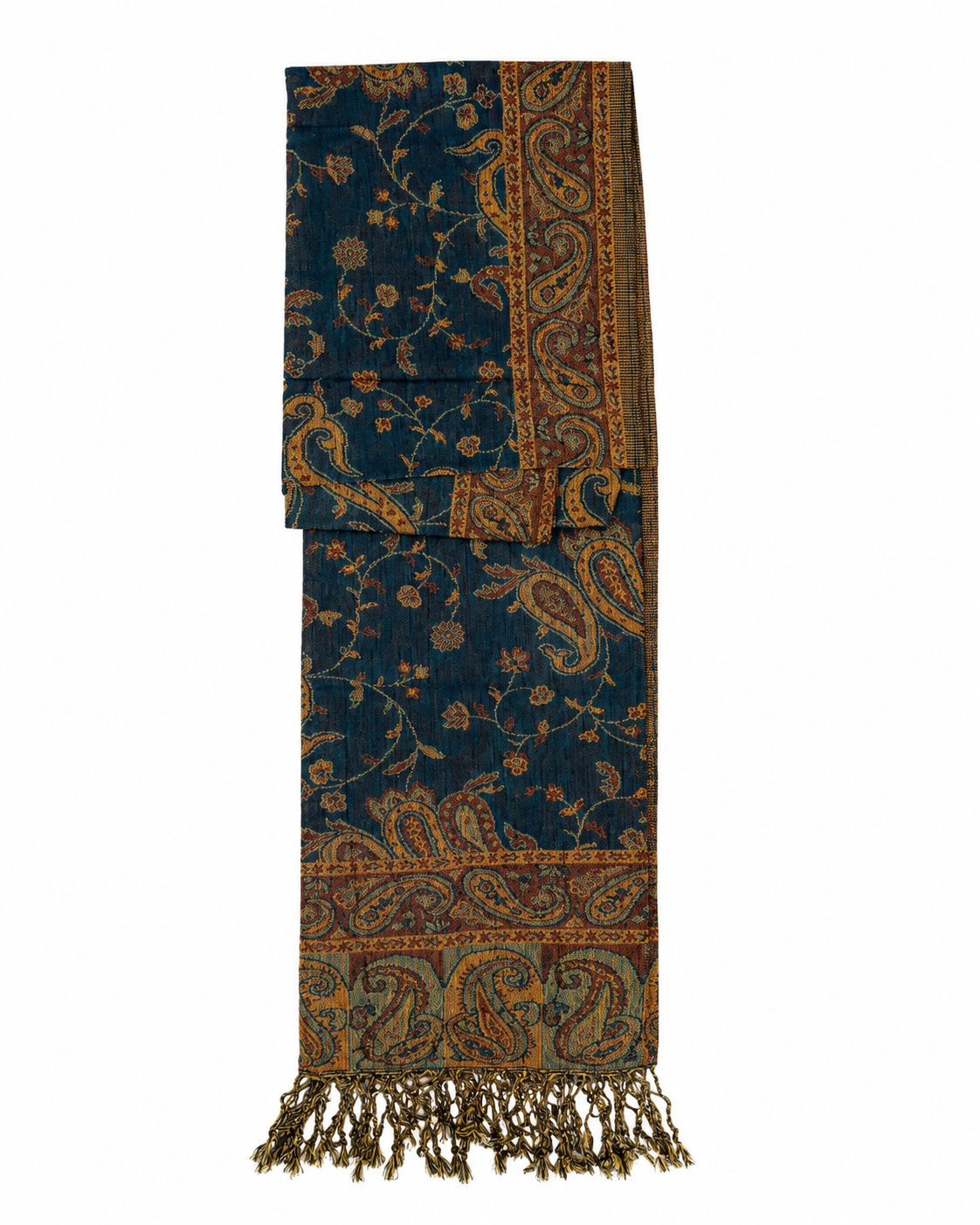 Paisley Print Fringe Scarf