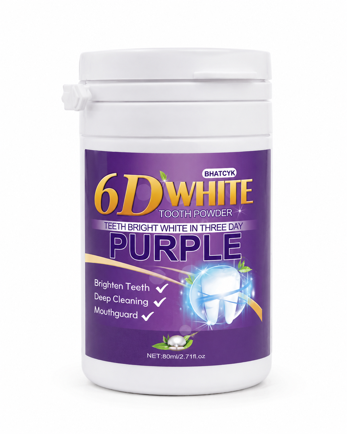 6D White Purple Tooth Powder