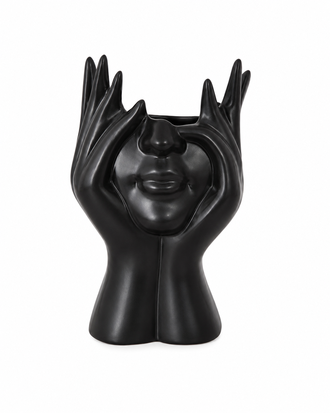 Plastic Face-Shaped Hand Pen Holder