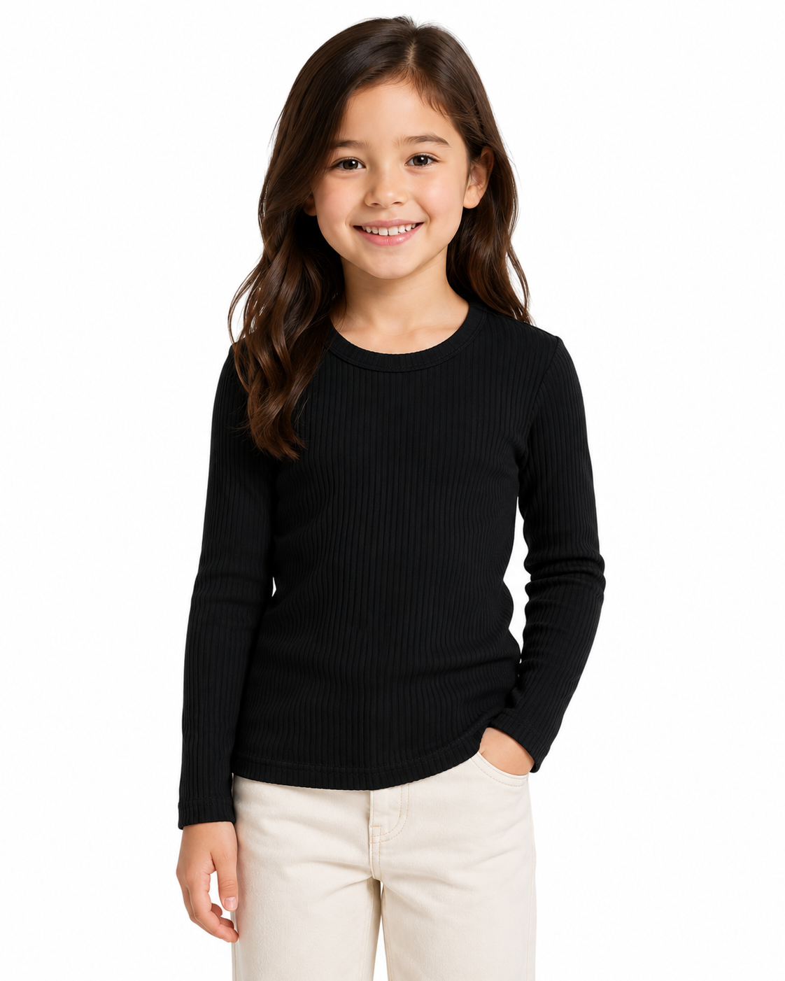 Baby Ribbed Long Sleeve Tops Set thumb 7