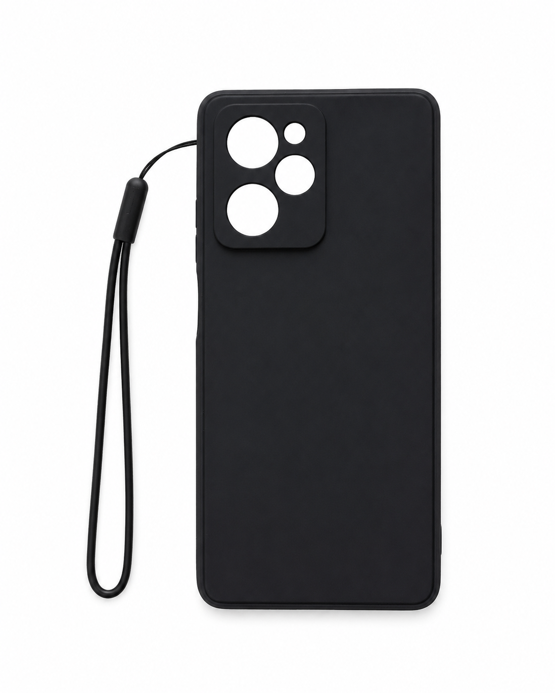 Matte Silicone Phone Case with Wrist Strap