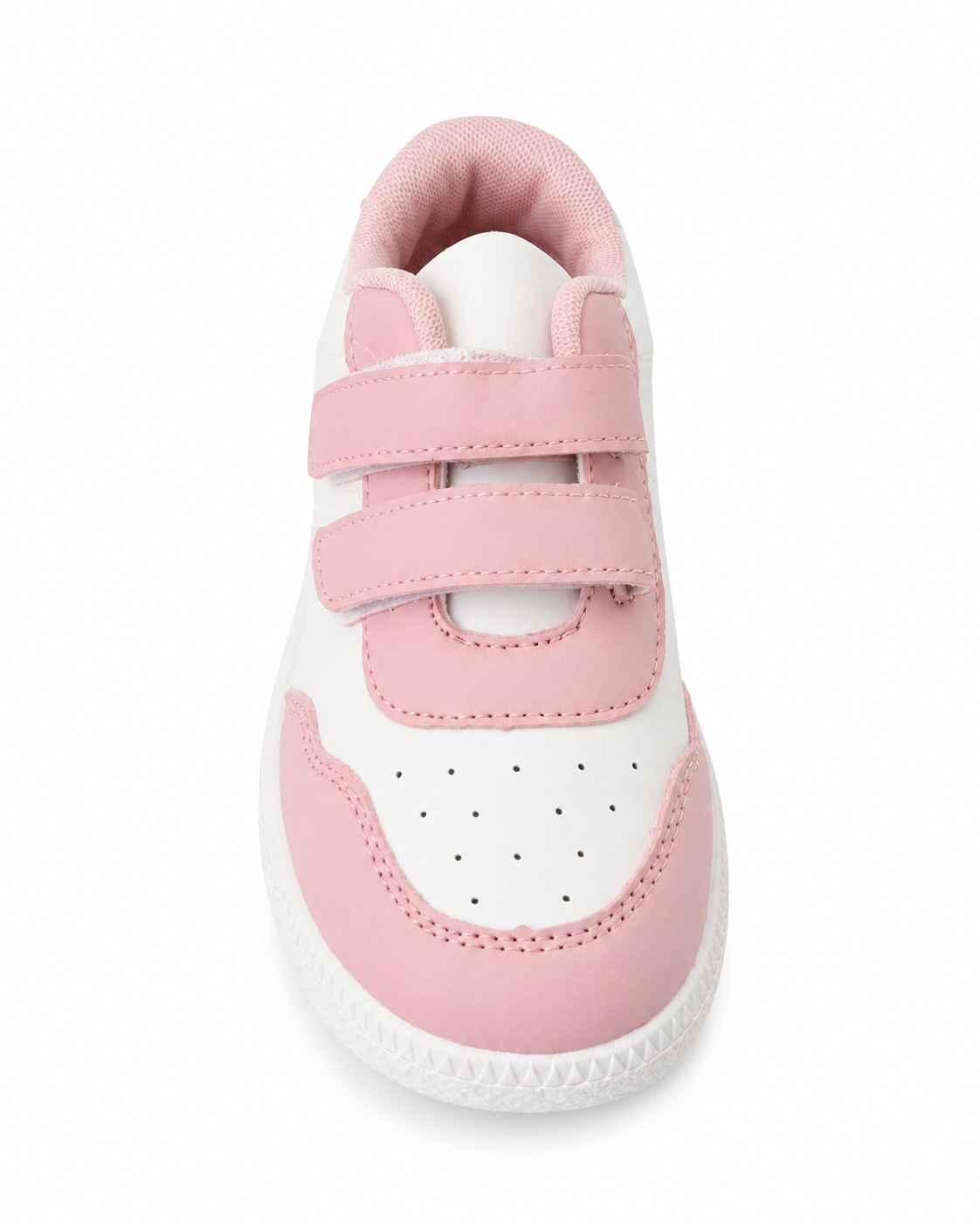 Kids Pink Velcro Casual Sneakers
