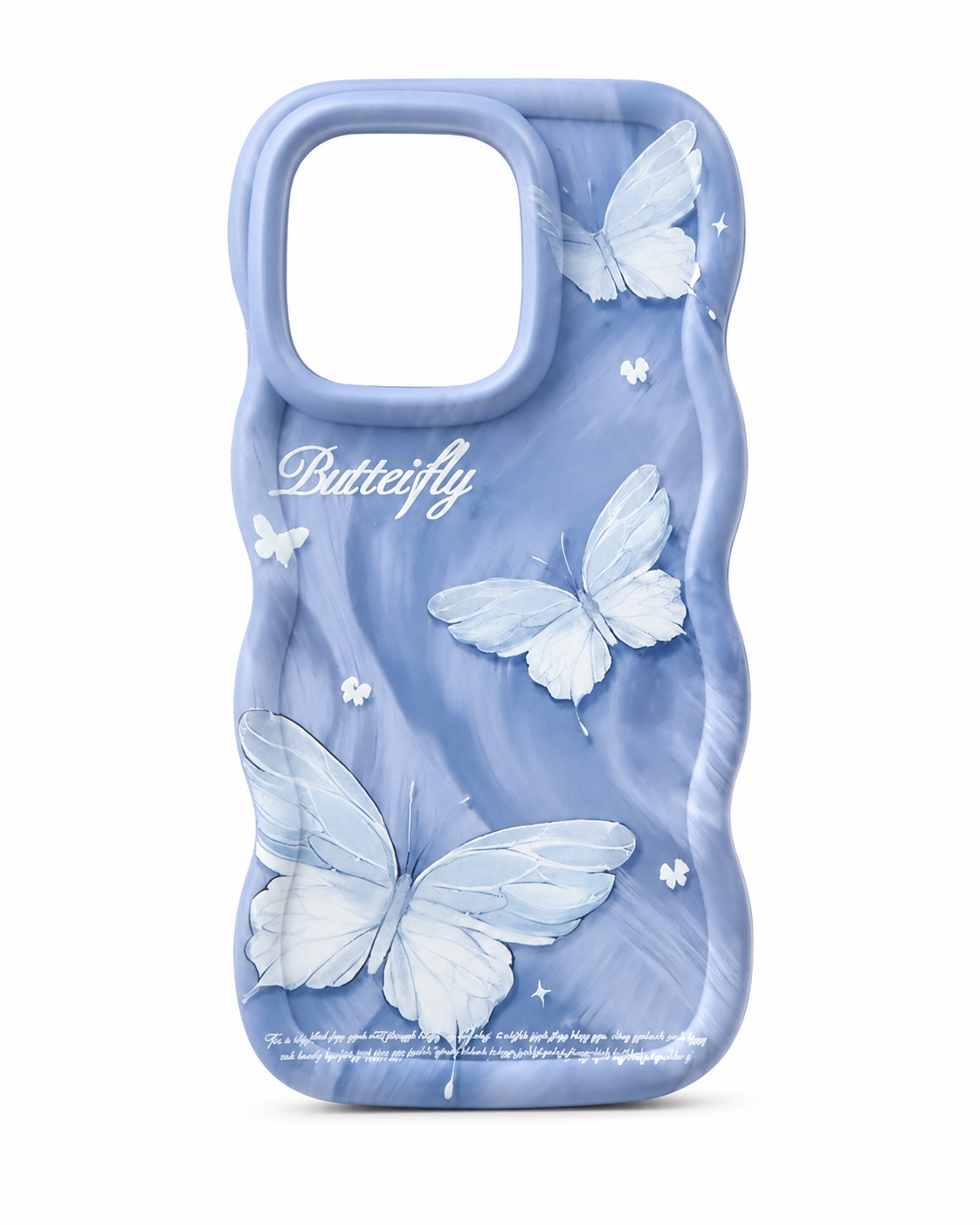 Blue Butterfly Transparent Phone Case