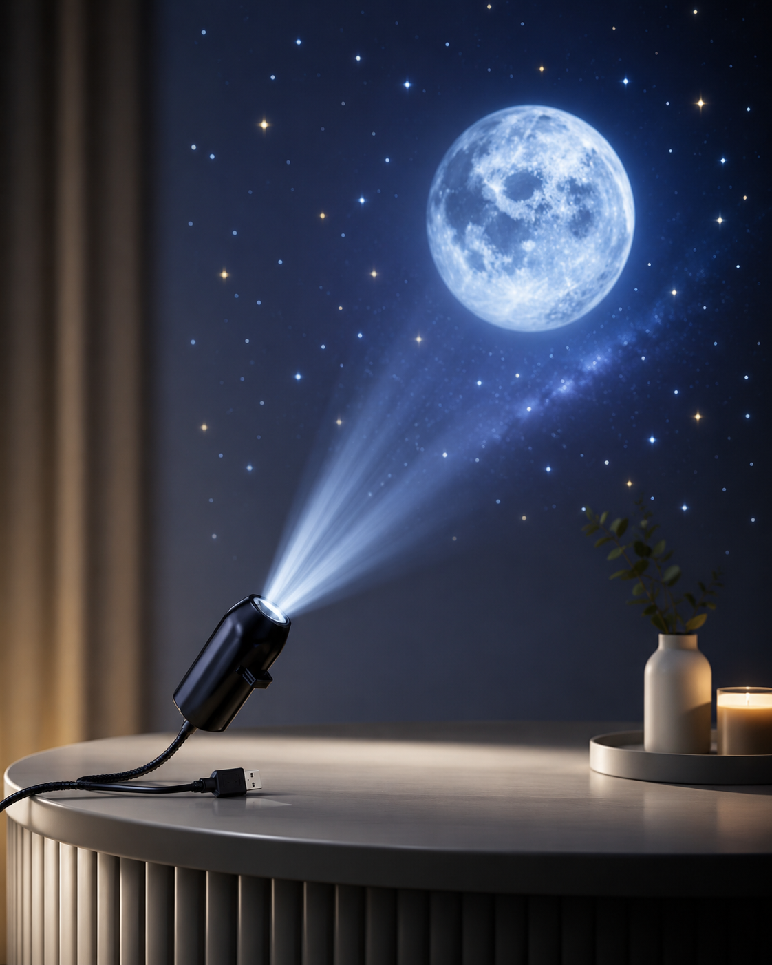 LED Starry Sky Moon Night Light Projector