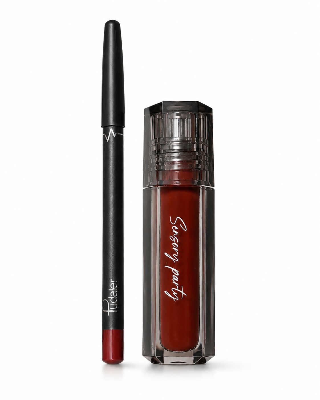 Pudaier Lip Liner Pencil + Sensory Party Lip Gloss Set