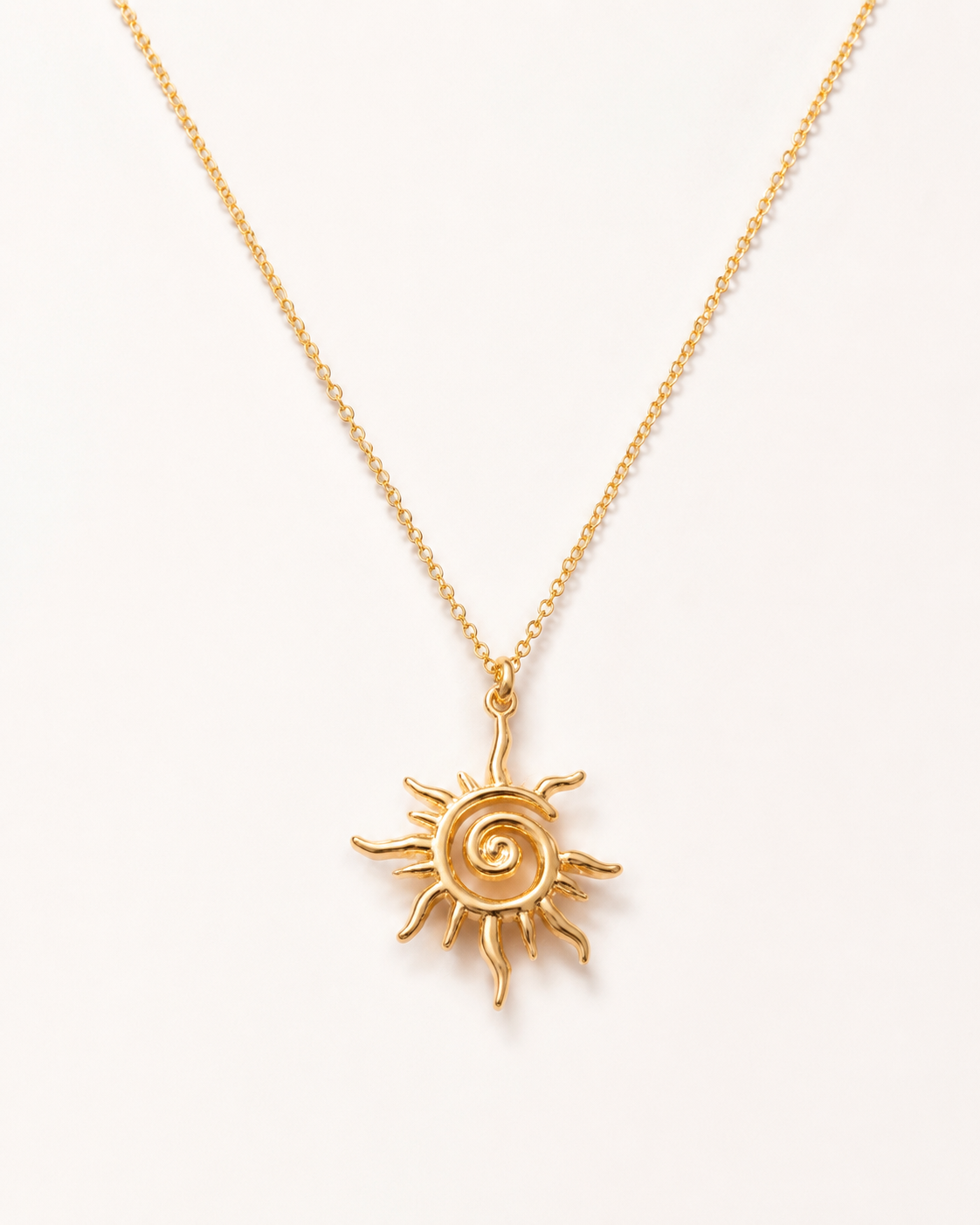 Minimalist Sunburst Pendant Necklace