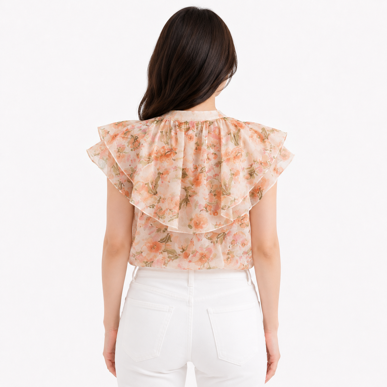 Women’s Floral Ruffle Sleeve Blouse thumb 3