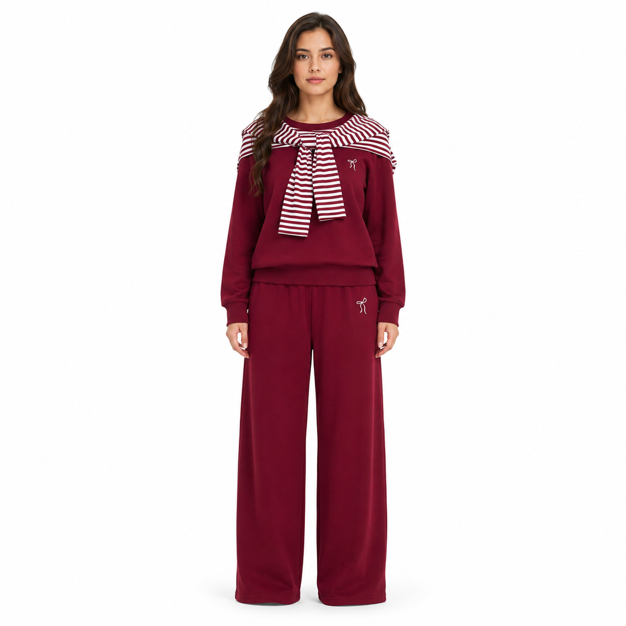 Older Kids 3pcs Burgundy Tracksuit Set thumb 2