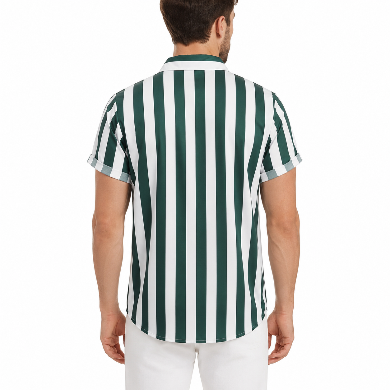 Men’s Striped Short Sleeve Button-Up Shirt thumb 3