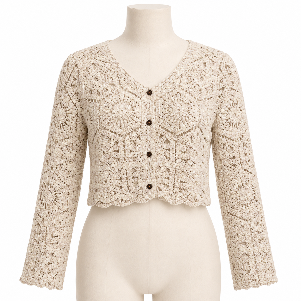 Women’s Crochet Knit Cardigan thumb 2